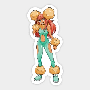 Popcorn girl Sticker